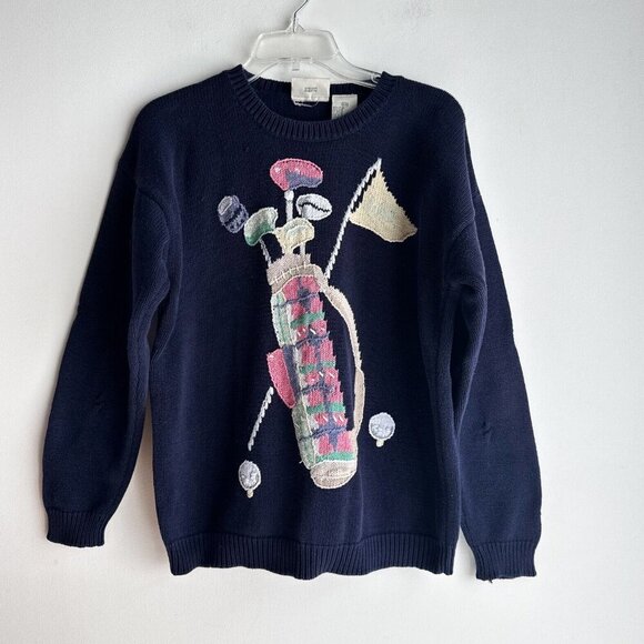 Vintage Northern Reflections Golf Theme Sweater M - Picture 1 of 5